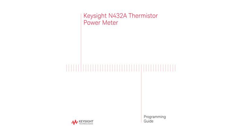 N432A Thermistor Power Meter Programming Guide